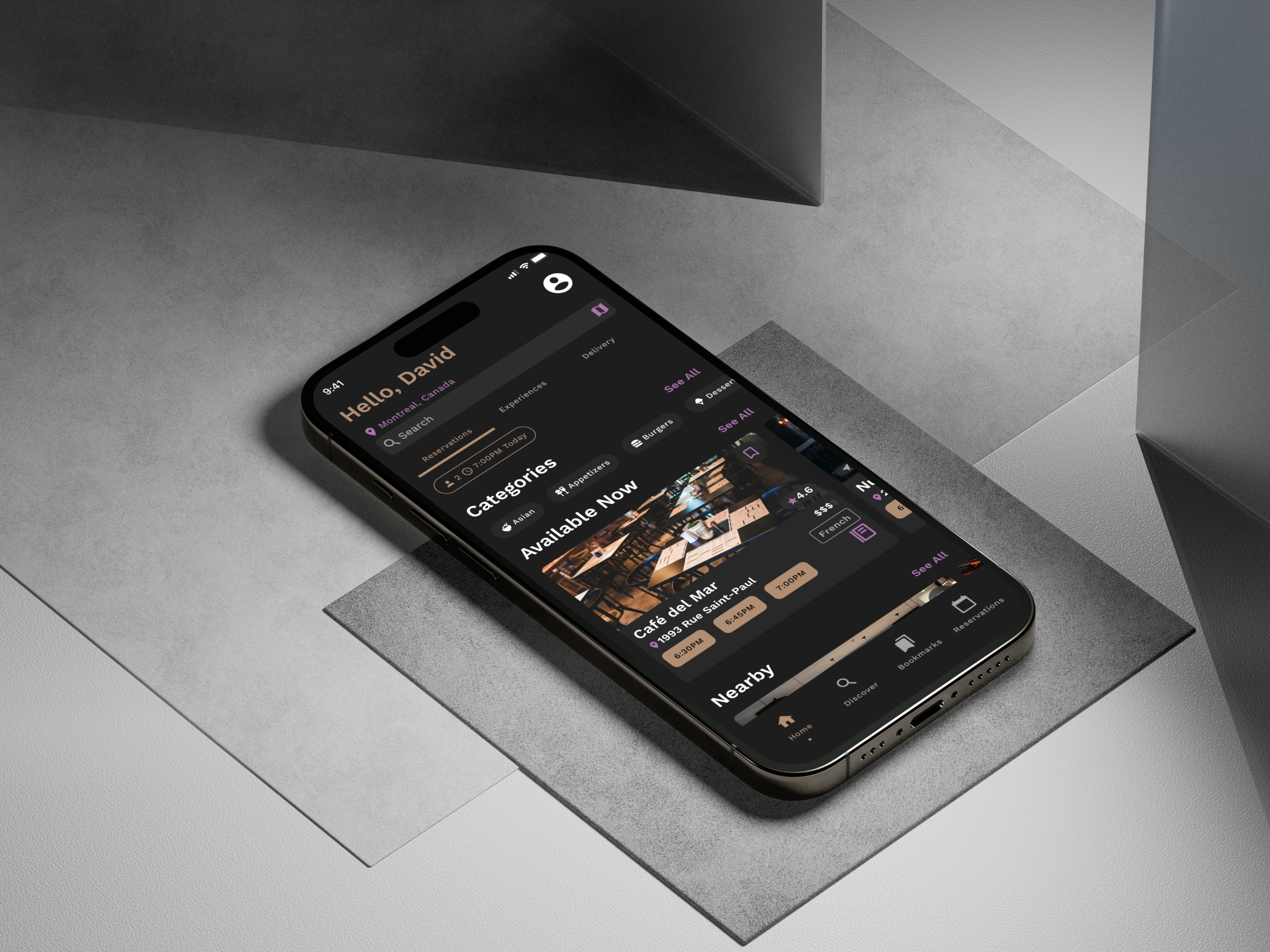 Dine In iPhone 16 Pro Max Mock Up
